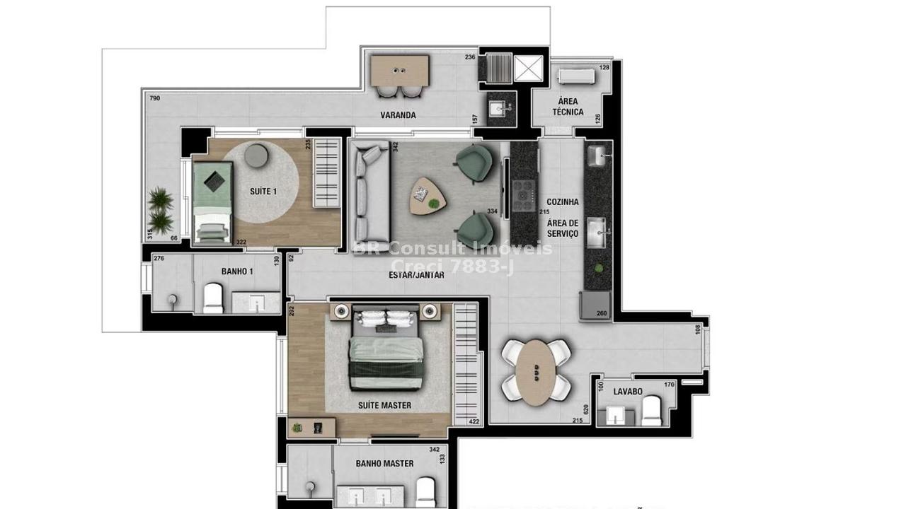 Apartamento para lançamento no Royal Park, Campo Grande – foto 12